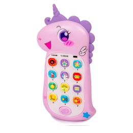 Teléfono Celular Juguete Musical Unicornio Niña + Bateria