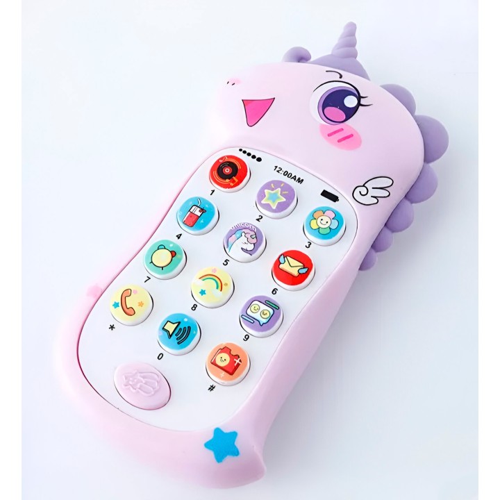 Teléfono Celular Juguete Musical Unicornio Niña + Bateria