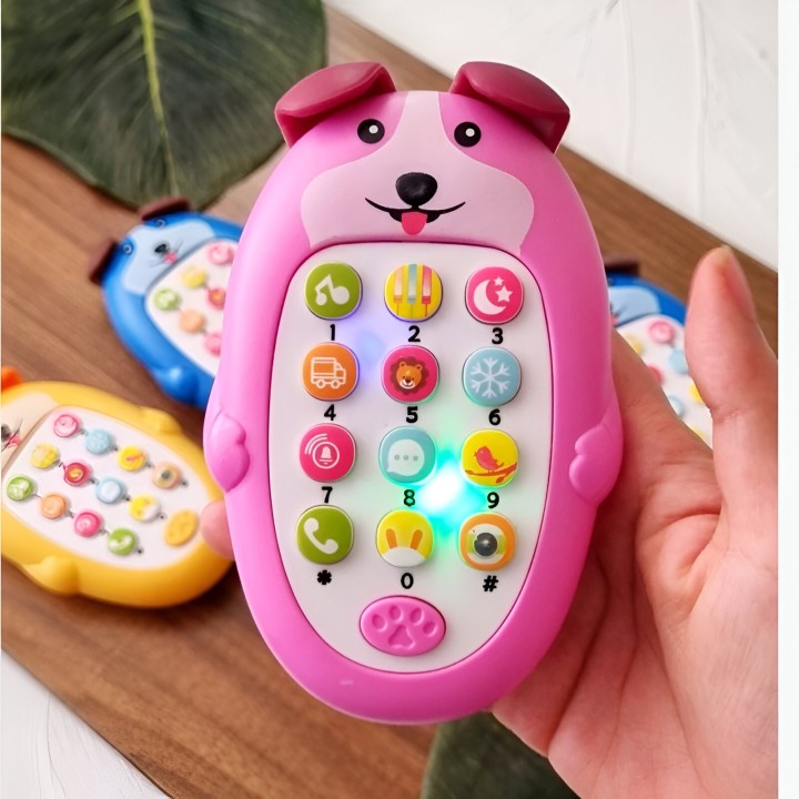 Teléfono Celular Juguete Musical Perrito Niño Bebe + Bateria