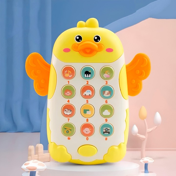 Teléfono Celular Juguete Musical Pato Niño Bebe + Baterias