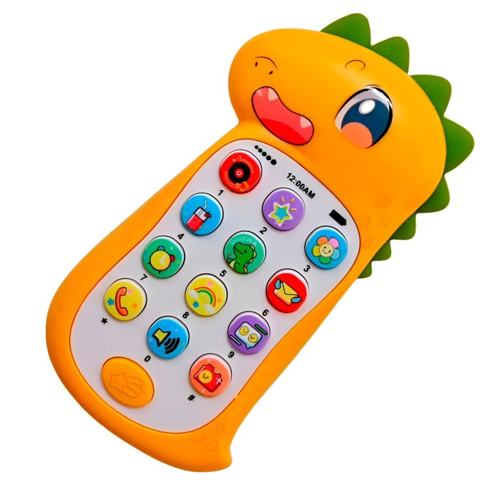 Teléfono Celular Juguete Musical Dinosaurio Niño + Baterias