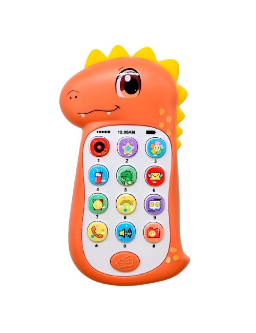 Teléfono Celular Juguete Musical Dinosaurio Niño + Baterias