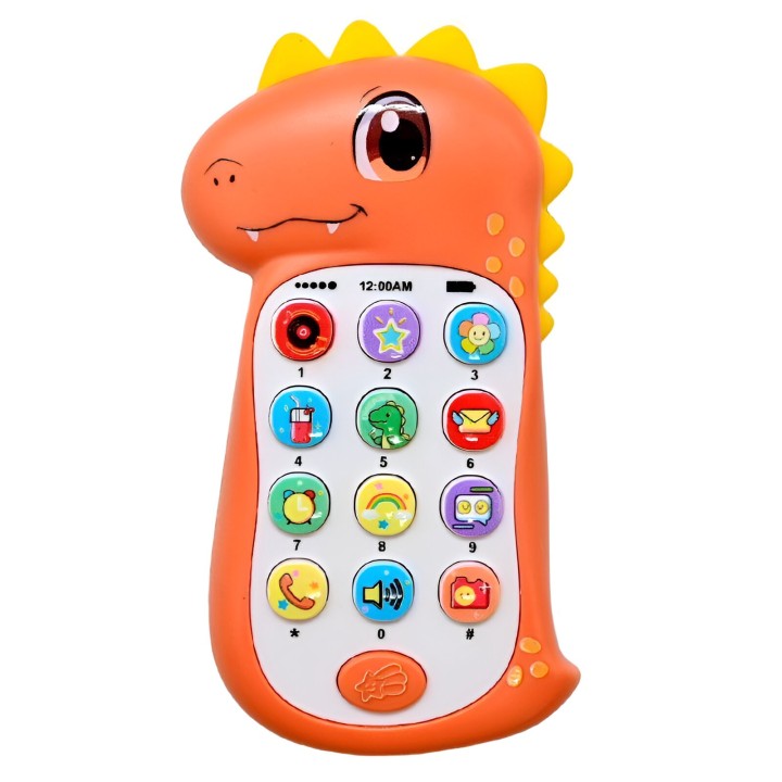 Teléfono Celular Juguete Musical Dinosaurio Niño + Baterias