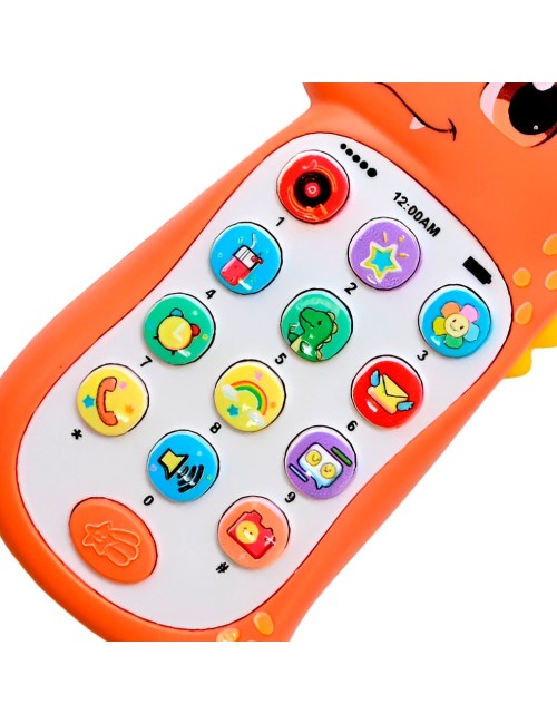 Teléfono Celular Juguete Musical Dinosaurio Niño + Baterias