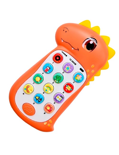 Teléfono Celular Juguete Musical Dinosaurio Niño + Baterias