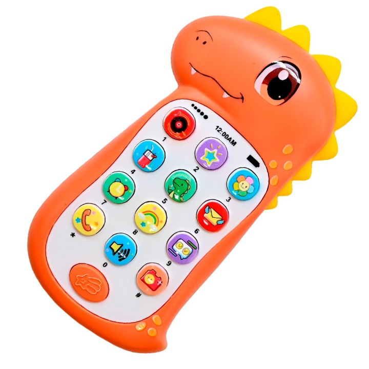 Teléfono Celular Juguete Musical Dinosaurio Niño + Baterias