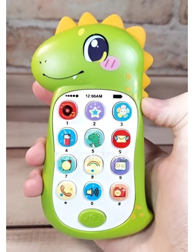 Teléfono Celular Juguete Musical Dinosaurio Niño + Baterias