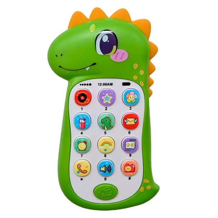Teléfono Celular Juguete Musical Dinosaurio Niño + Baterias