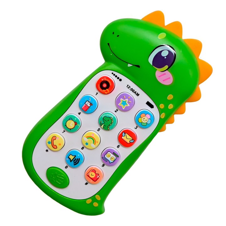 Teléfono Celular Juguete Musical Dinosaurio Niño + Baterias