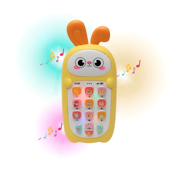 Teléfono Celular Juguete Musical Conejo Niño Bebe + Baterias