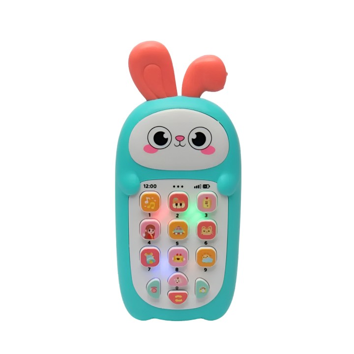 Teléfono Celular Juguete Musical Conejo Niño Bebe + Baterias
