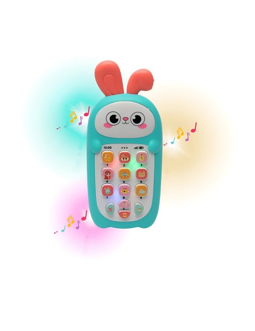 Teléfono Celular Juguete Musical Conejo Niño Bebe + Baterias