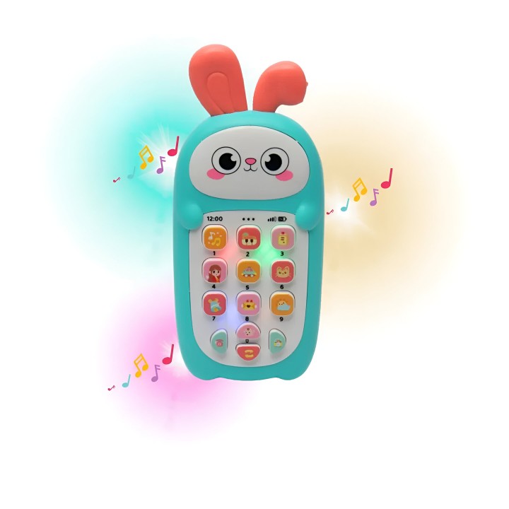 Teléfono Celular Juguete Musical Conejo Niño Bebe + Baterias