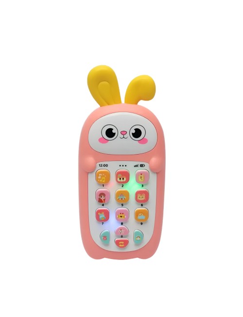 Teléfono Celular Juguete Musical Conejo Niño Bebe + Baterias