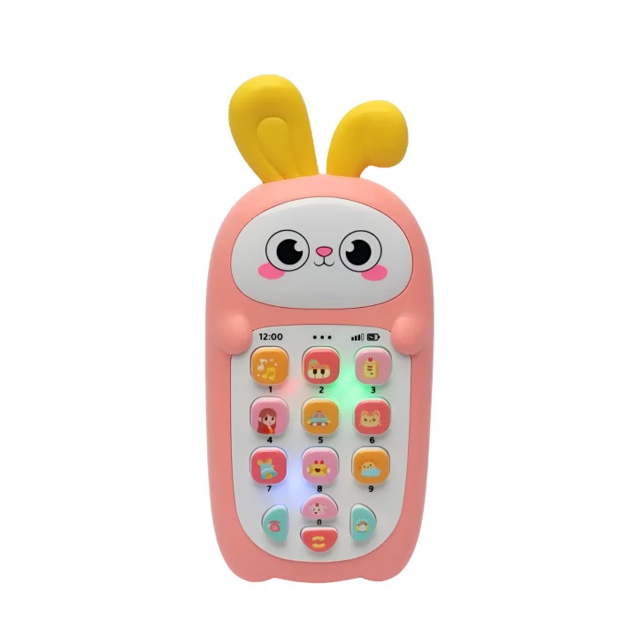Teléfono Celular Juguete Musical Conejo Niño Bebe + Baterias