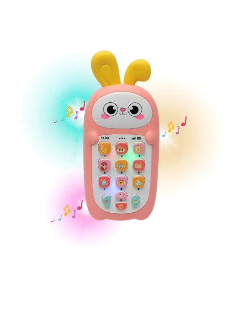 Teléfono Celular Juguete Musical Conejo Niño Bebe + Baterias