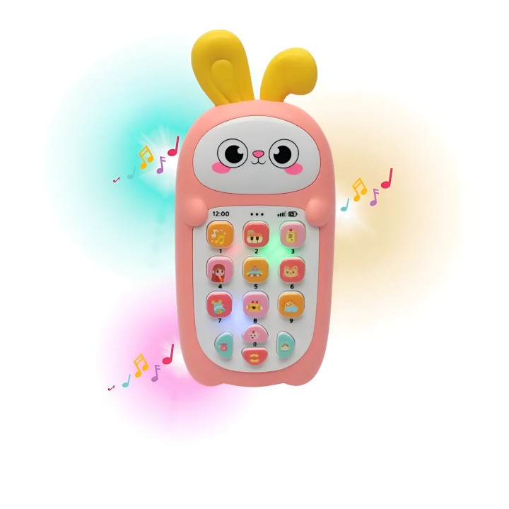 Teléfono Celular Juguete Musical Conejo Niño Bebe + Baterias