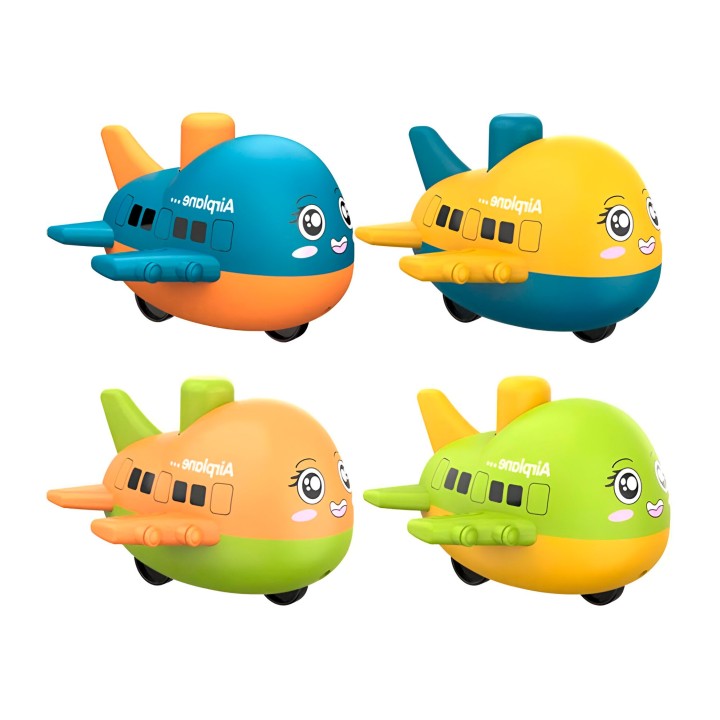 Aviones De Cuerda Multicolor Juguete Niños X 4 Unidades Set