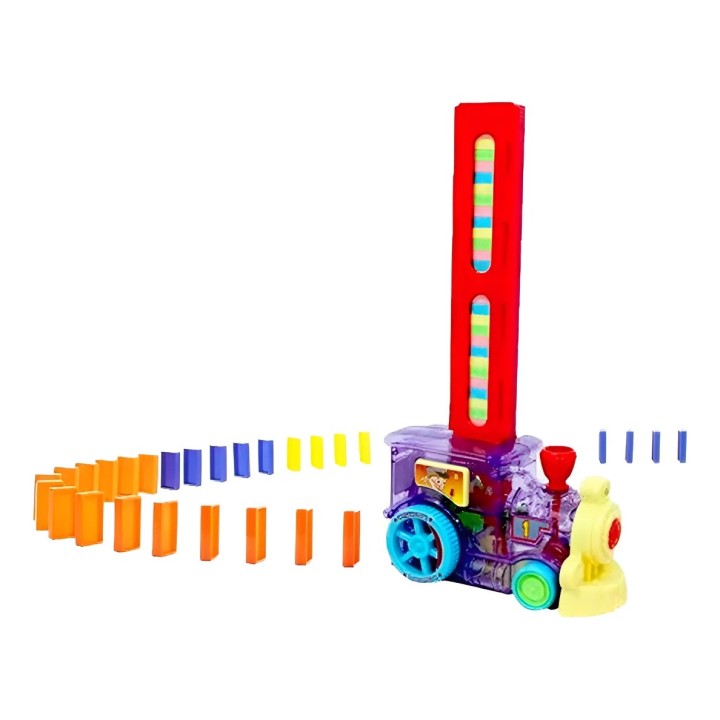 Tren Domino Automático Coche Electrónico Niño Juguete