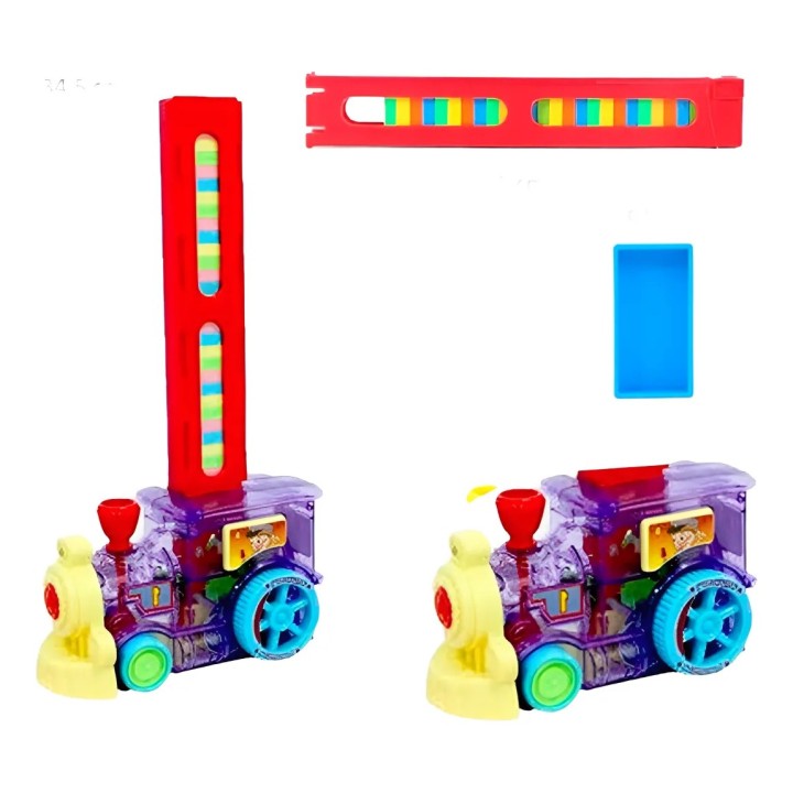 Tren Domino Automático Coche Electrónico Niño Juguete
