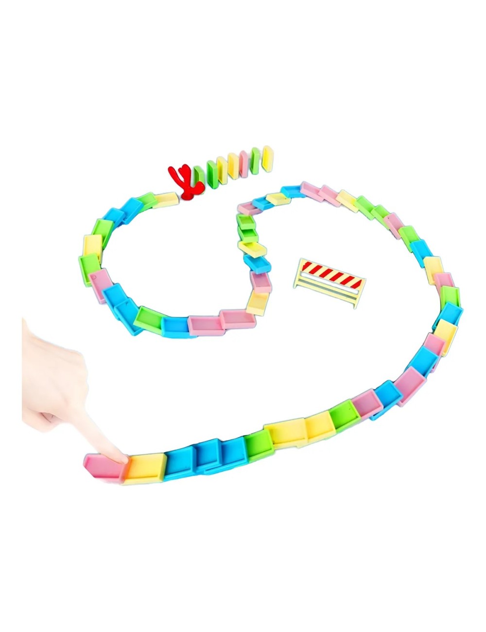 Tren Domino Automático Coche Electrónico Niño Juguete