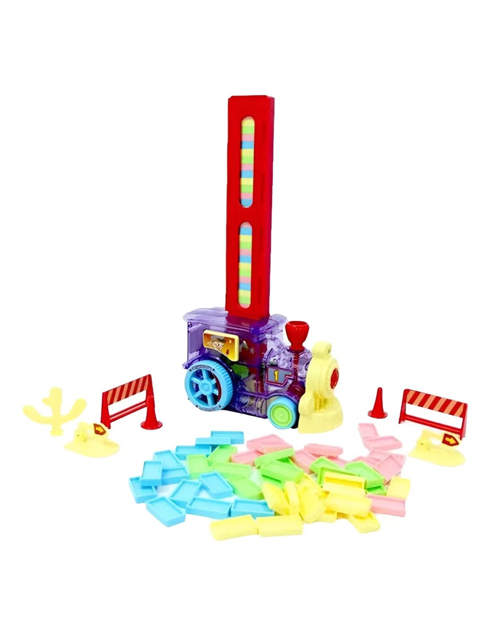 Tren Domino Automático Coche Electrónico Niño Juguete