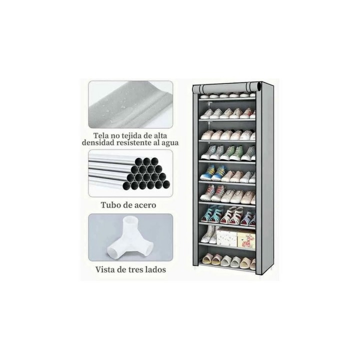 Zapatero 9 Niveles Premium Hasta 27 Pares Desarmable Liviano