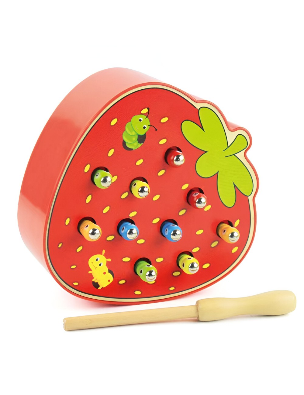 Juego De Pesca Madera Fresa Juguete Infantil Niños Agilidad