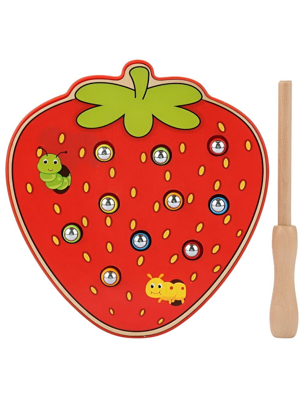 Juego De Pesca Madera Fresa Juguete Infantil Niños Agilidad
