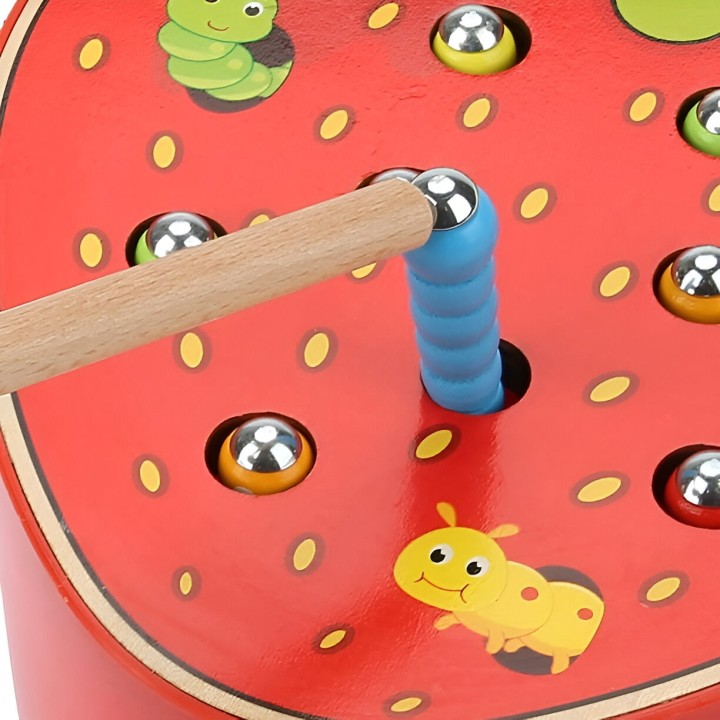 Juego De Pesca Madera Fresa Juguete Infantil Niños Agilidad