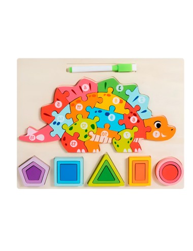 Rompecabezas 3d 2 En 1 Tablero Juego Didactico Niño Figuras