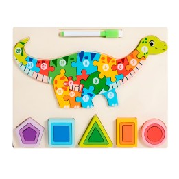 Rompecabezas 3d 2 En 1 Tablero Juego Didactico Niño Figuras
