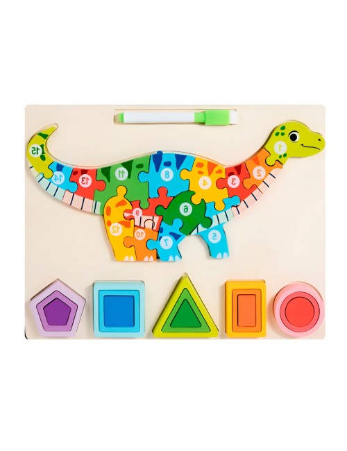 Rompecabezas 3d 2 En 1 Tablero Juego Didactico Niño Figuras