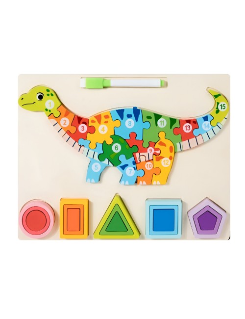 Rompecabezas 3d 2 En 1 Tablero Juego Didactico Niño Figuras