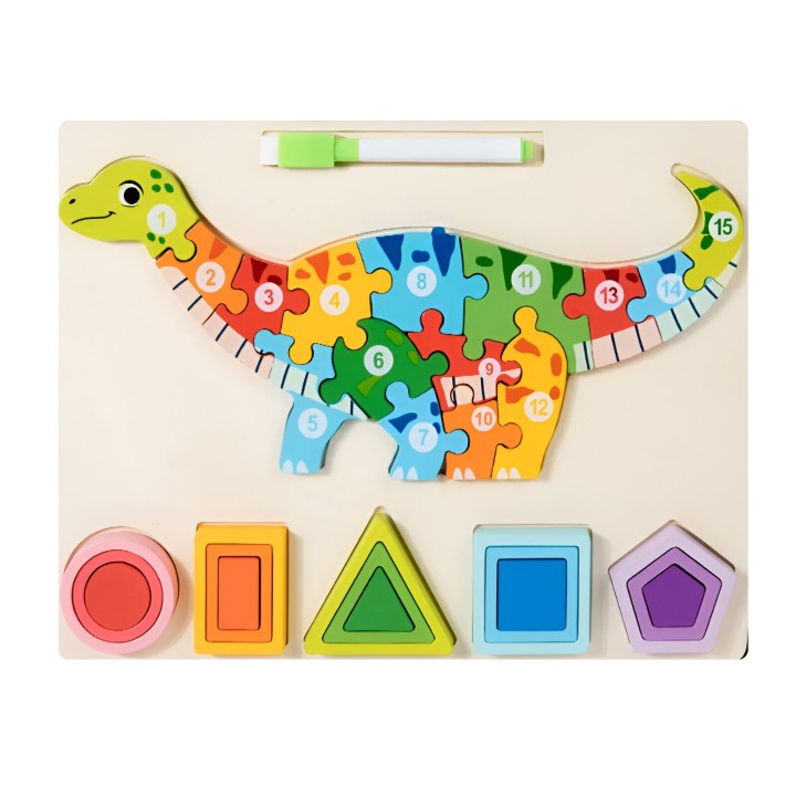 Rompecabezas 3d 2 En 1 Tablero Juego Didactico Niño Figuras