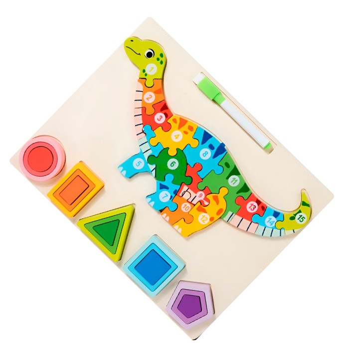 Rompecabezas 3d 2 En 1 Tablero Juego Didactico Niño Figuras