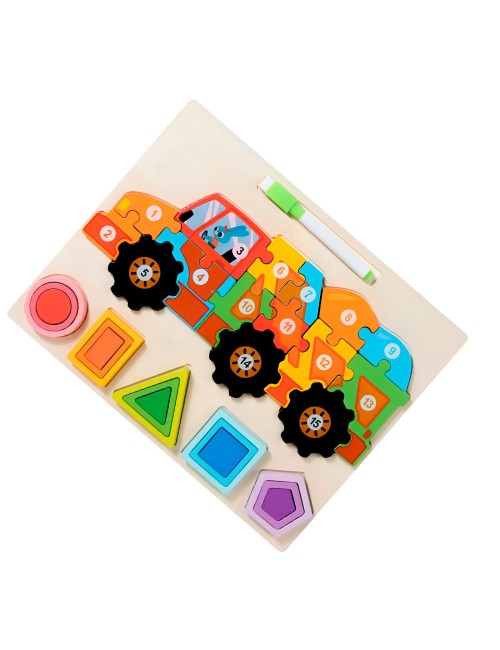 Rompecabezas 3d 2 En 1 Tablero Juego Didactico Niño Figuras