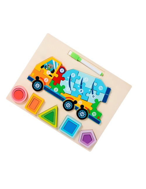 Rompecabezas 3d 2 En 1 Tablero Juego Didactico Niño Figuras