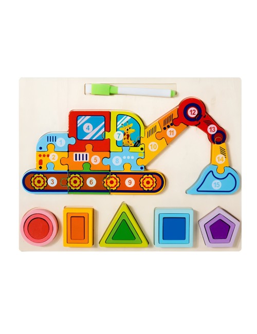 Rompecabezas 3d 2 En 1 Tablero Juego Didactico Niño Figuras