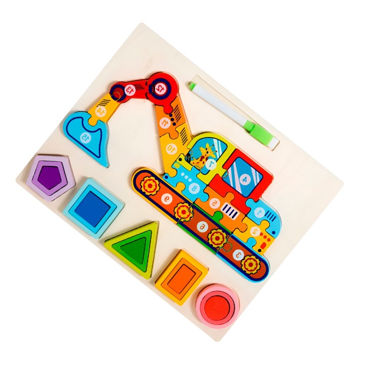 Rompecabezas 3d 2 En 1 Tablero Juego Didactico Niño Figuras