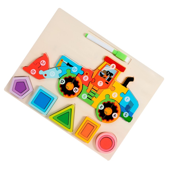 Rompecabezas 3d 2 En 1 Tablero Juego Didactico Niño Figuras