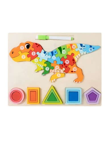 Rompecabezas 3d 2 En 1 Tablero Juego Didactico Niño Figuras