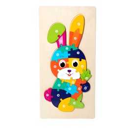 Rompecabezas Conejo Interactivo 3d Juego Didactico Color