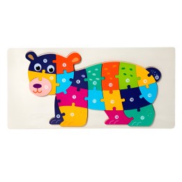 Rompecabezas Oso Interactivo 3d Juego Didactico Color
