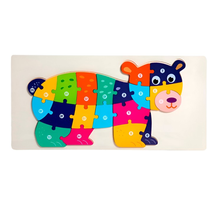 Rompecabezas Oso Interactivo 3d Juego Didactico Color