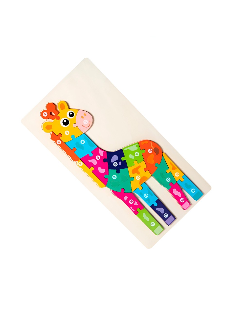 Rompecabezas Jirafa Interactivo 3d Juego Didactico Color