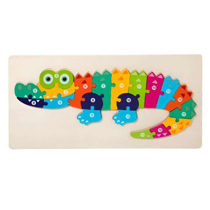 Rompecabezas Cocodrilo Interactivo 3d Juego Didactico Color