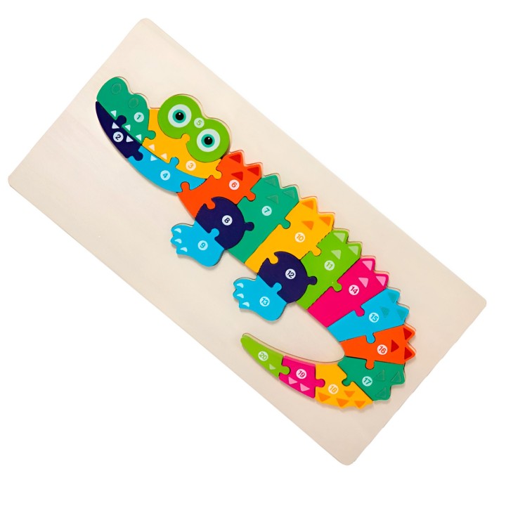 Rompecabezas Cocodrilo Interactivo 3d Juego Didactico Color