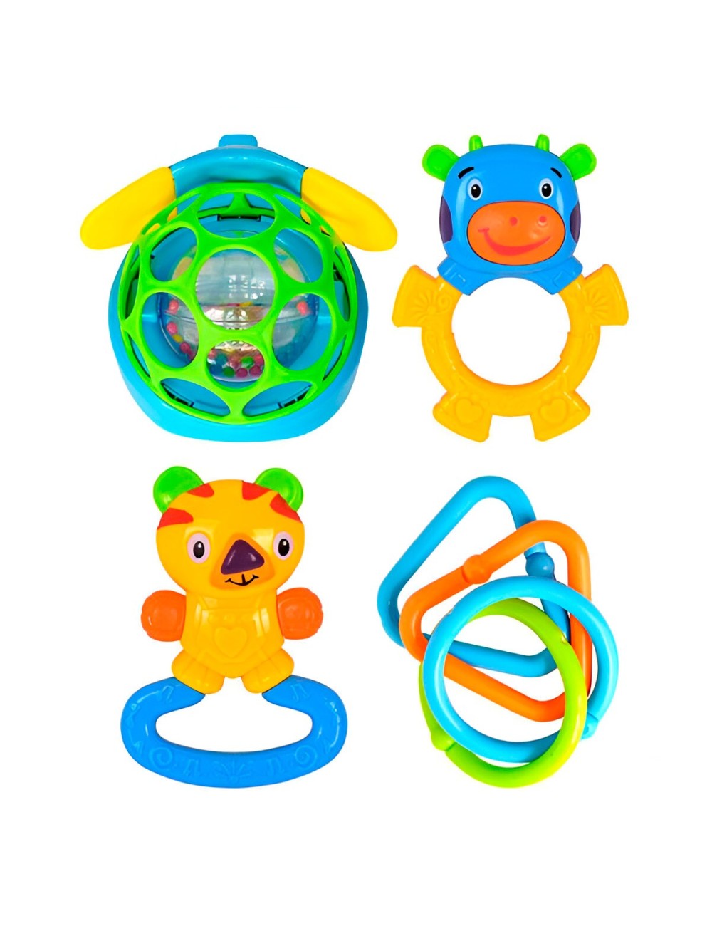 Sonajero Estimulación Temprana Bebé Juguete Elefante X 4 Pc