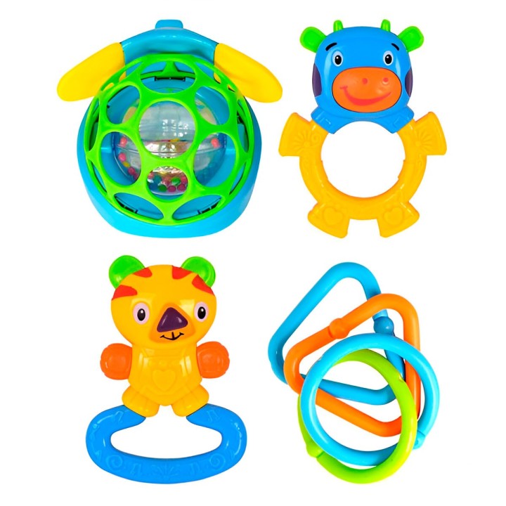 Sonajero Estimulación Temprana Bebé Juguete Elefante X 4 Pc